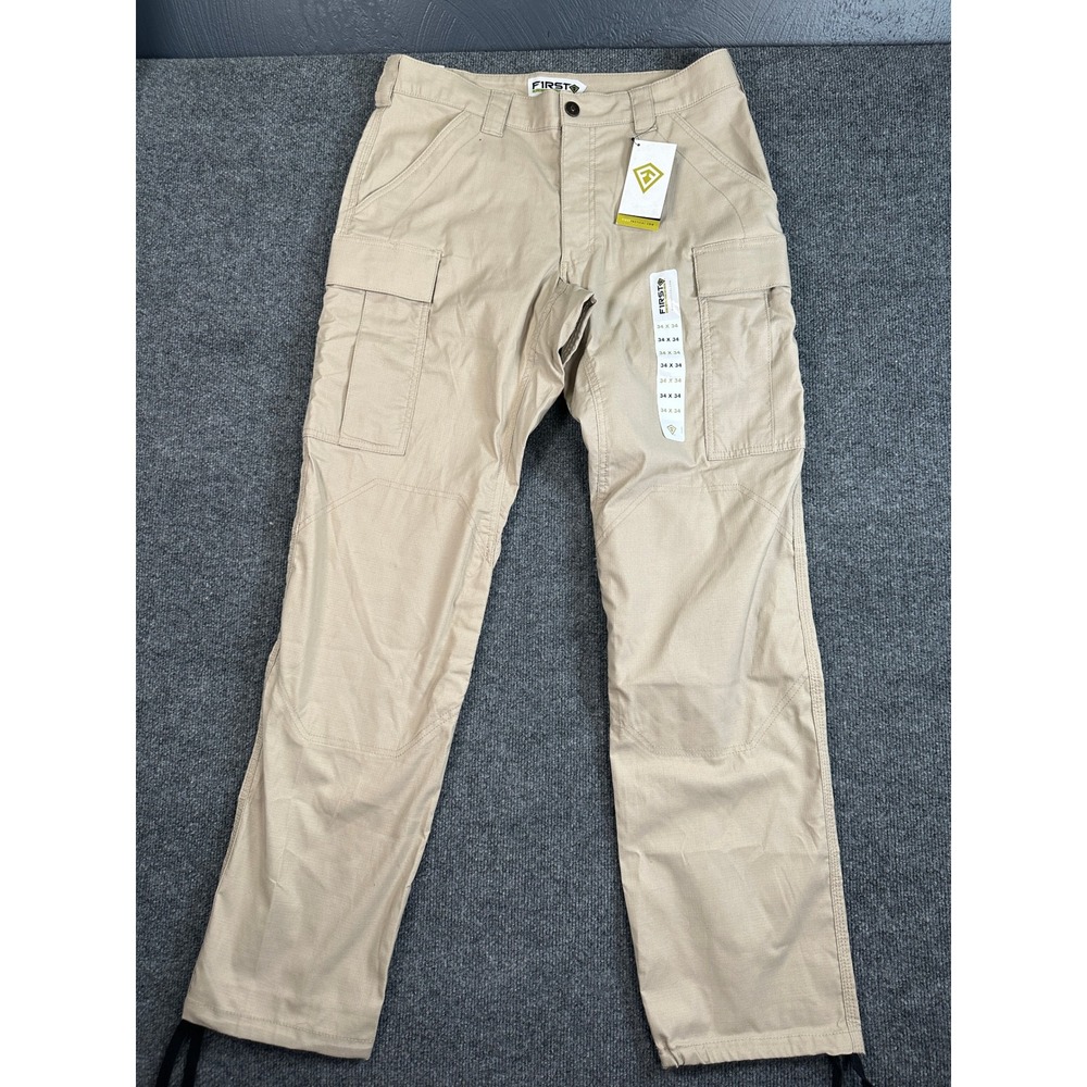 NWT First Tactical Men's V2 BDU Pant Khaki Size 34x34 Ripstop Cargo Work Pants